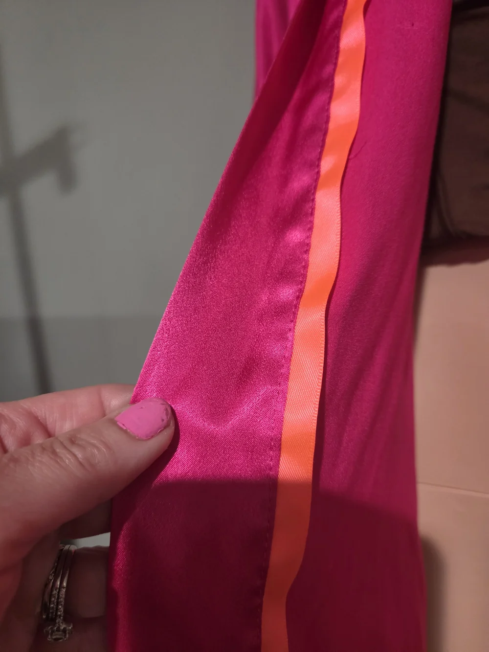 Victoria’s Secret Vintage Hot Pink Satin Kimono Robe One Size
